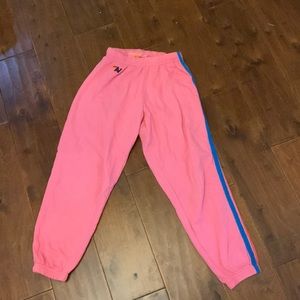 Pink, Aviator Nation sweatpants, Size Small
